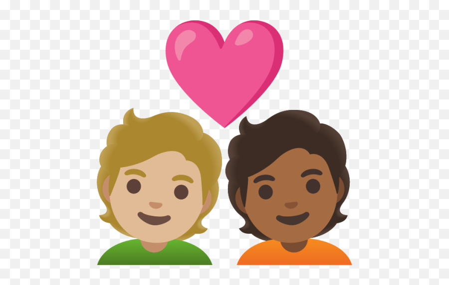 Couple With Heart Person Person Medium - Light Skin Tone Human Skin Color Emoji,Heart In An Emoji Cartoon