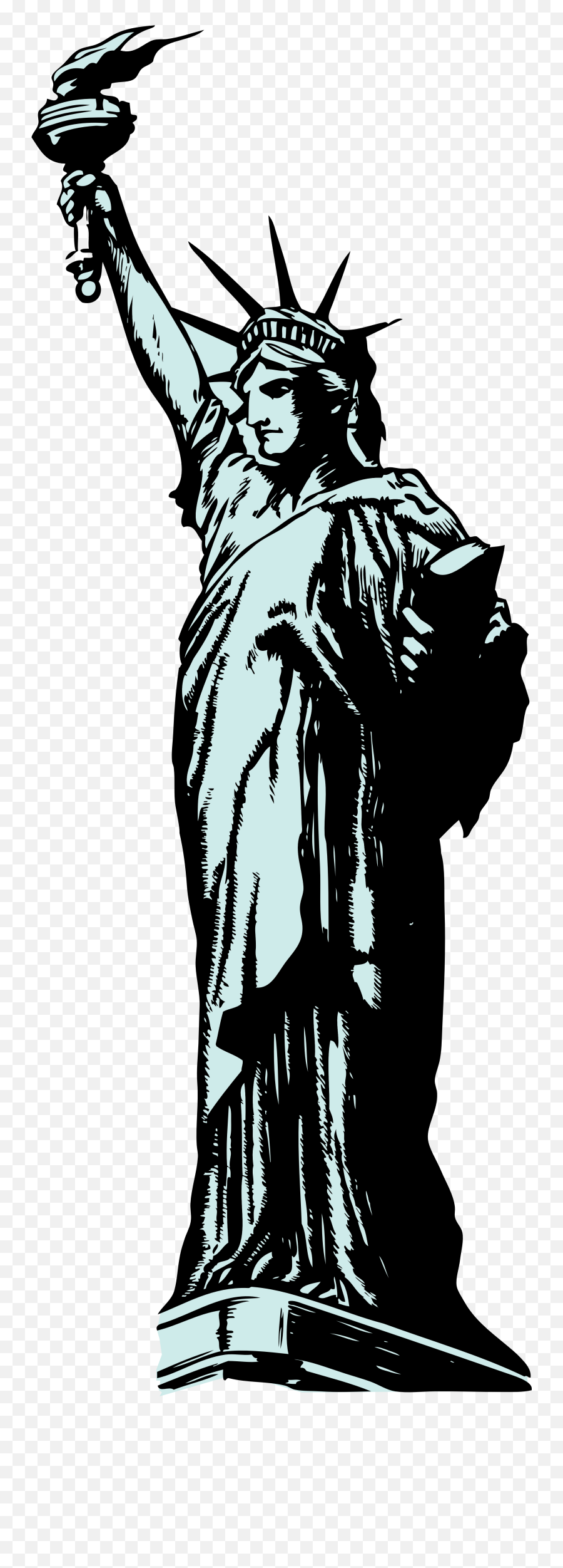 Painted Statue Of Liberty On A White Background Free Image - Statue Of Liberty Artwork Png Emoji,Statue Of Liberty Emotions Of Surprised
