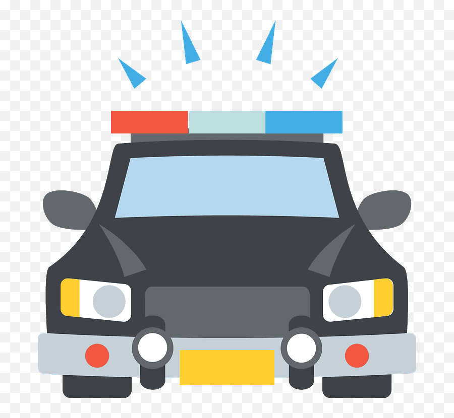 Oncoming Police Car Emoji Clipart - Police Car Emoji No Background,Blue Car Emoji