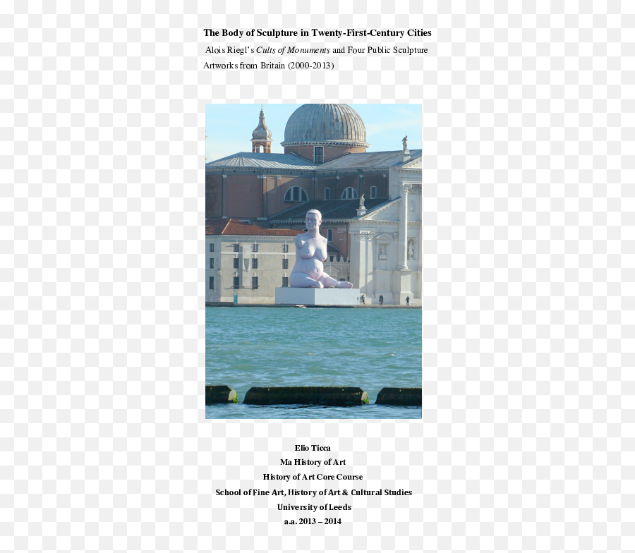 Pdf The Body Of Sculpture In Twenty - Firstcentury Cities Church Of San Giorgio Maggiore Emoji,Emotions Are Just Temporar