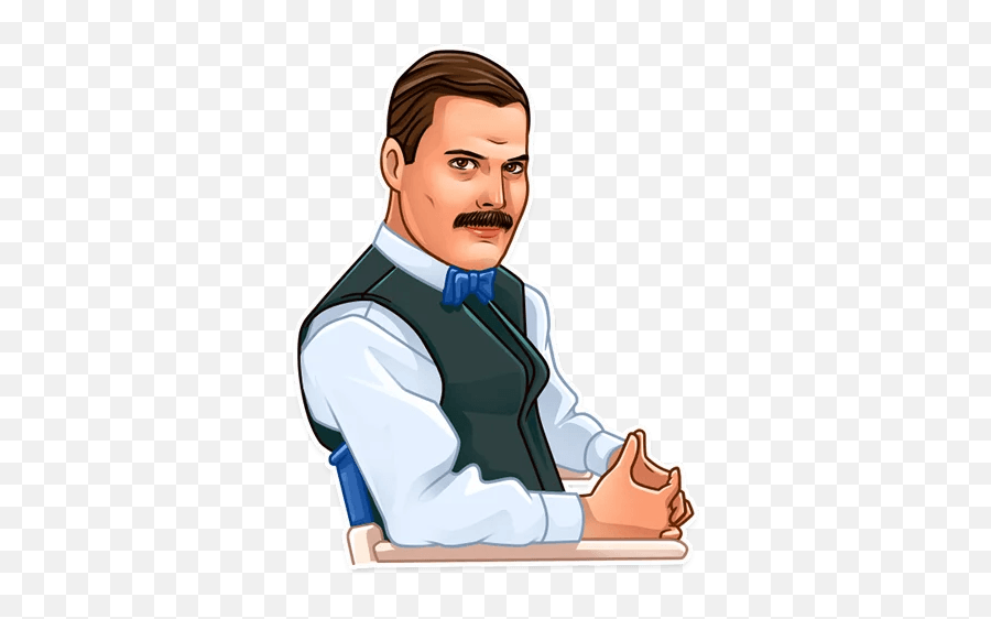 Freddie Mercury - Telegram Sticker Freddie Mercury Stickers Telegram Emoji,Freddie Mercury Emoticon Facebook