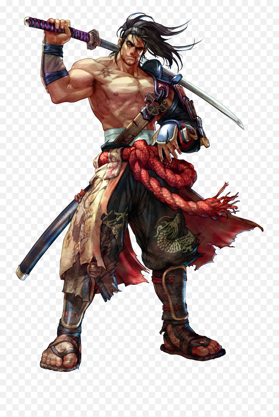 Mitsurugi Guerrero Samurai Warrior Samurai - Barbarian Soul Calibur Mitsurugi Png Emoji,Warrior Warcraft Emoji