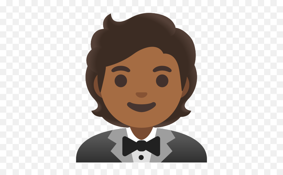 Man In Tuxedo With Medium Dark Skin Tone - Tuxedo Emoji,Christmas Lights Emoticon Android