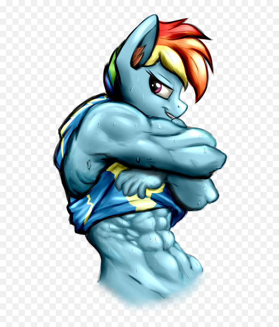 1875777 - Abs Anthro Armpits Artistrizzyofen Belly Buff Rainbow Dash Mlp Emoji,Bodybuilder Emotions