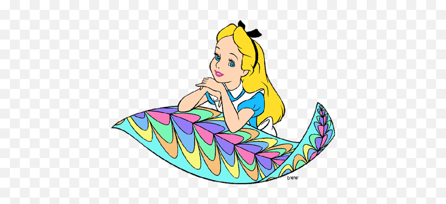 Alice In Wonderland Clipart Kid - Clipartix Alice In Wonderland Clipart Transparent Emoji,Alice In Wonderland Emojis