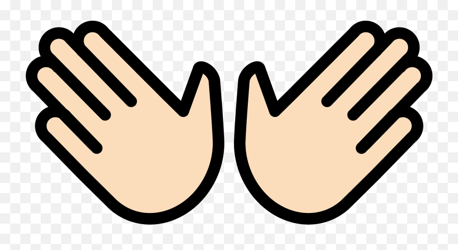 Open Hands Emoji Clipart - Skin,Hand Palm Emoji
