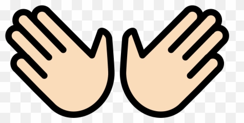 Open Hands Emoji Clipart - Skin,Hand Palm Emoji