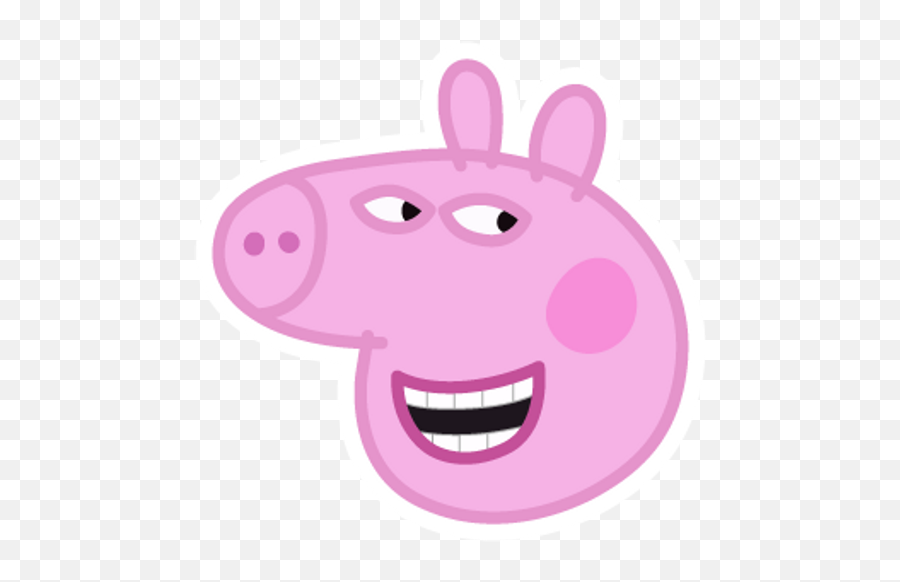 Cunning Peppa Pig - Sticker Mania Peppa The Pig Face Transparent Background Emoji,Toothless Emoticon