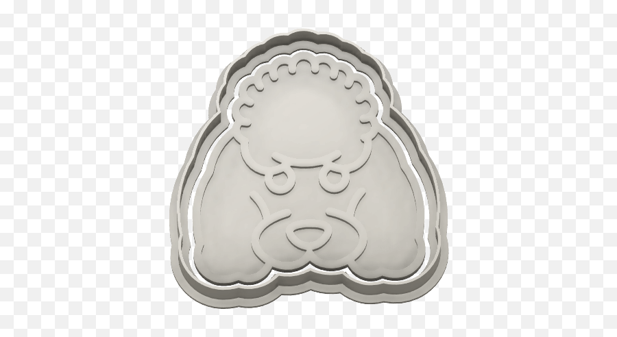 Poodle Dog Head Avatar - Solid Emoji,Emoji Cookie Cutter