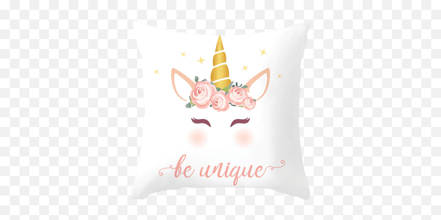 Housse De Coussin Emoji Licorne - Etiquetas Para Bautizo De Unicornio,Emoji Pyjama