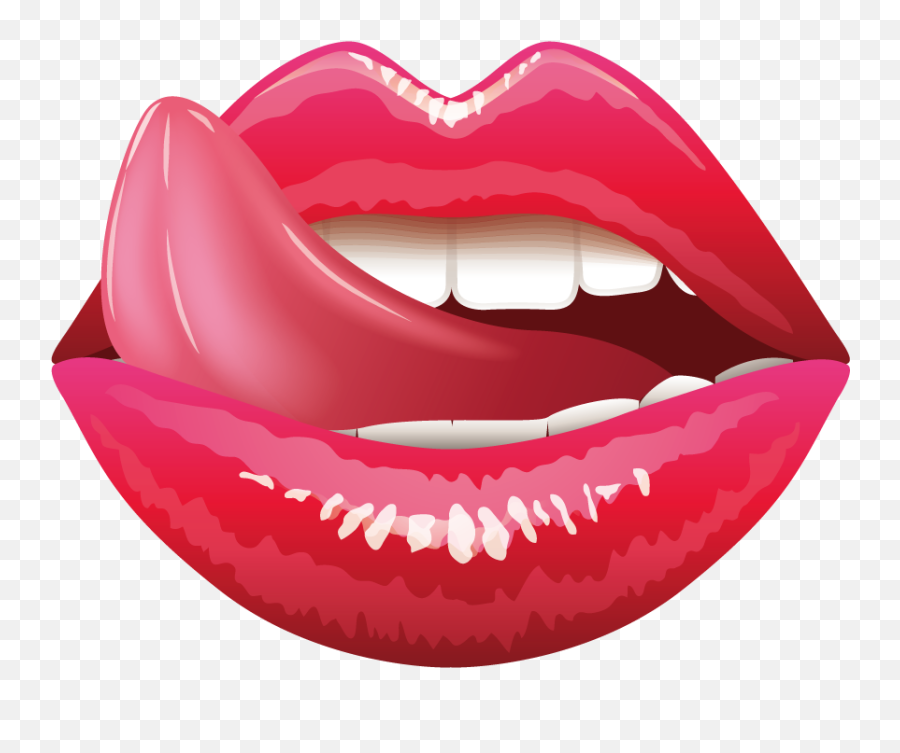 Lip Tongue Mouth Clip Art - Sexy Emojis 900x900 Png Mouth Drawings With Tongue,Emojis Png