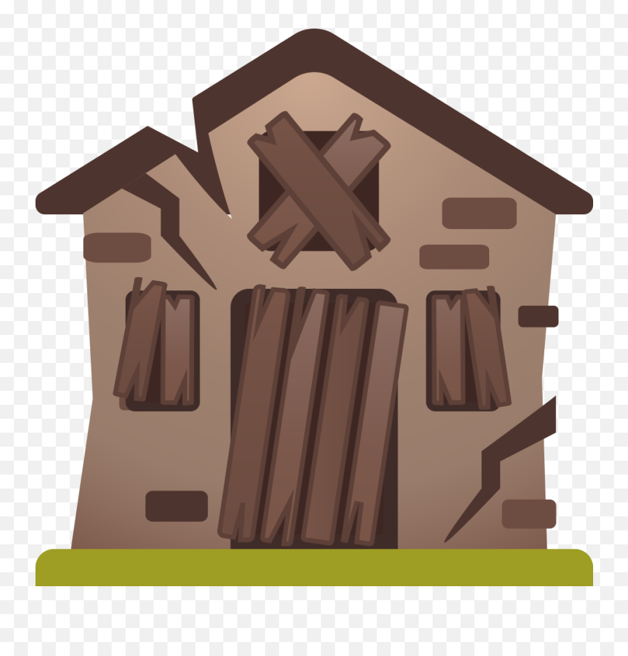 Derelict House Emoji Meaning With - Derelict House Emoji,Home Emoji