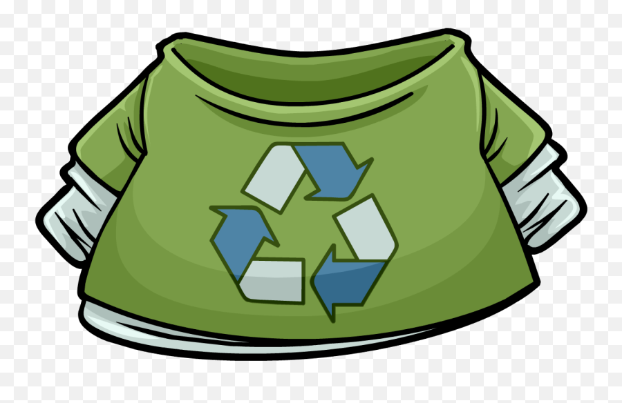 Green Recycle Shirt - Club Penguin Green T Shirt Emoji,Penguin Shirt Emoji