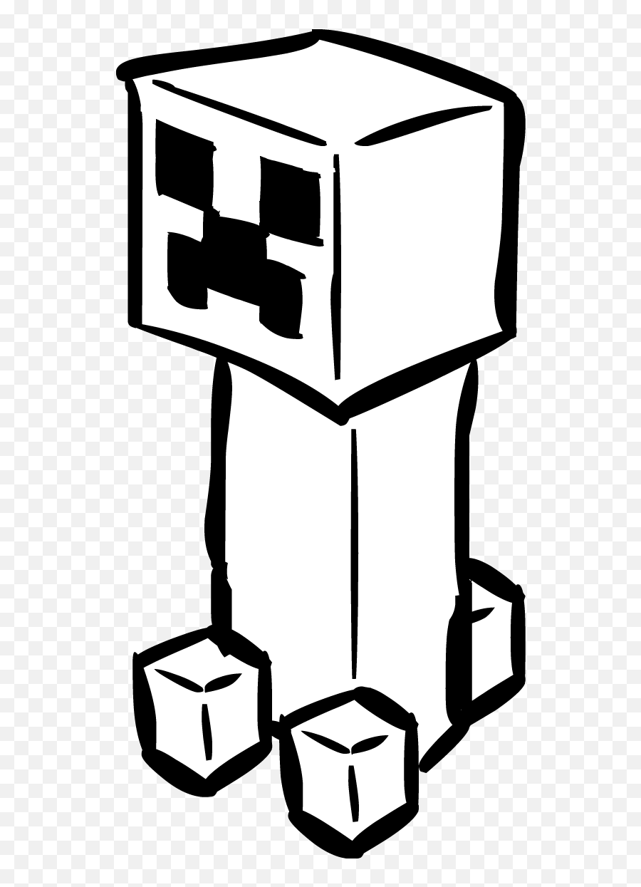 Free Black And White Minecraft Pictures - Creeper Minecraft Vector Emoji,Minecraft Emoji Heads