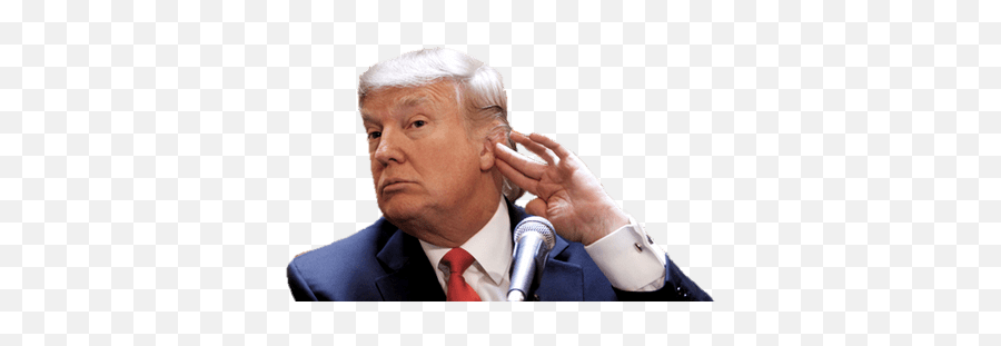 Donald Trump Listening Png Transparent - Donald Trump Png Emoji,Listening Emoji