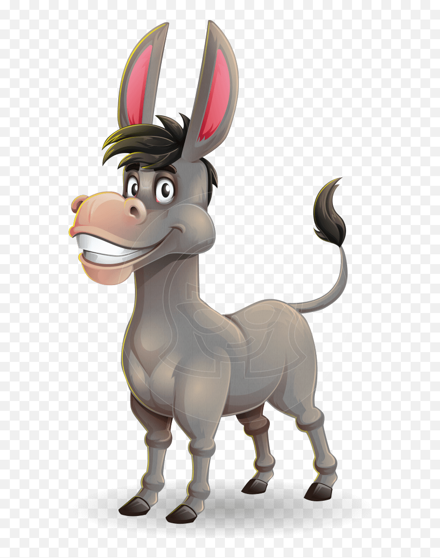 Funny Donkey Cartoon Character Vector Cartoon Character Graphicmama - Funny Characters Emoji,Emotions Clipart Confused