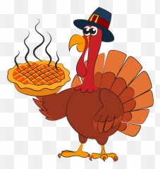 Thanksgiving Turkey In Pilgrim Hat - Thanksgiving Pilgrim Turkey Clipart Emoji,Turkey And Pie Emoji