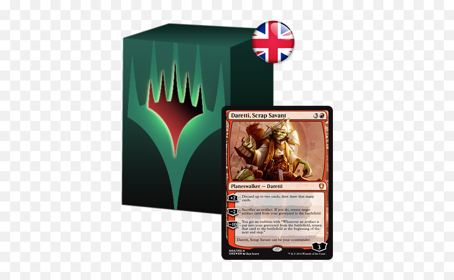 Ruby Medallion Commander Anthology 2 - Daretti Scrap Savant Emoji,Mtg White Emotion