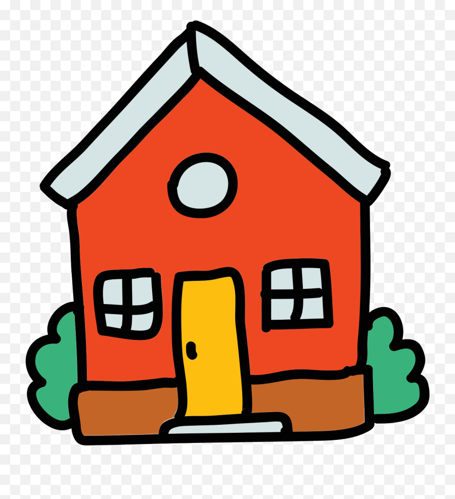 Vector Roof Doodle House Figure - Clip Art Library Orange House Clipart Emoji,House Emoji Transparent