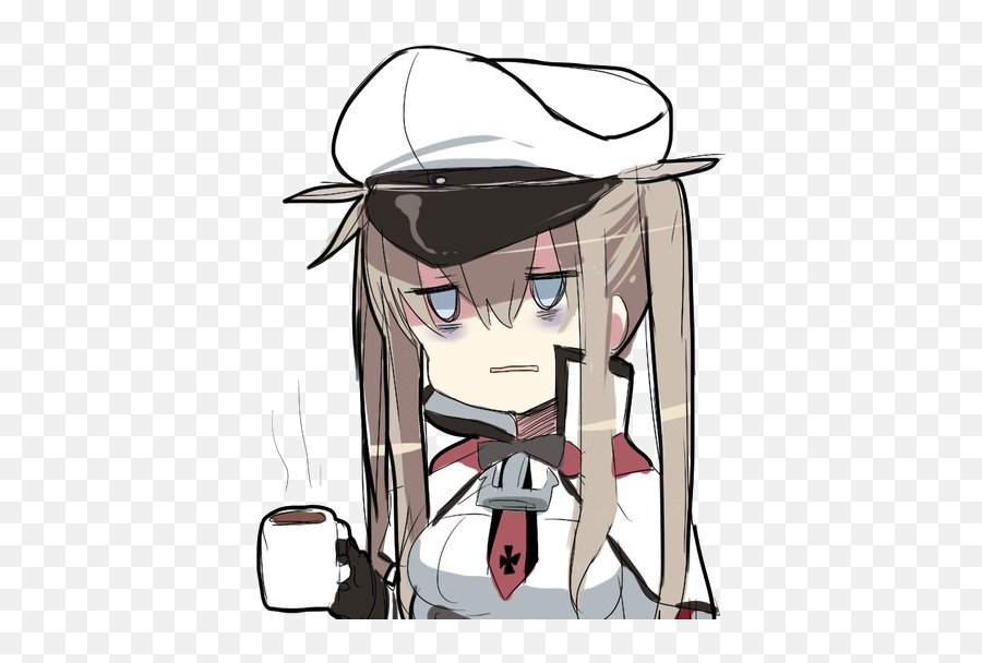 Ghost Of Razgriz Ace - Graf Zeppelin With Coffee Emoji,Hidamari Emoticon