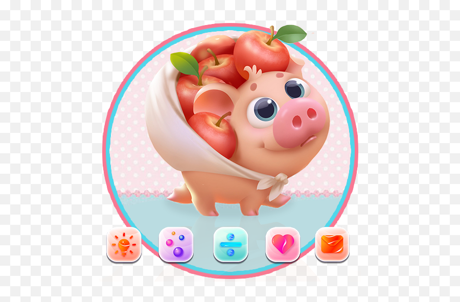 Hopping Cute Pink Pig Theme - Aplicacions A Google Play Food Children Emoji,Girl Pig Emoji