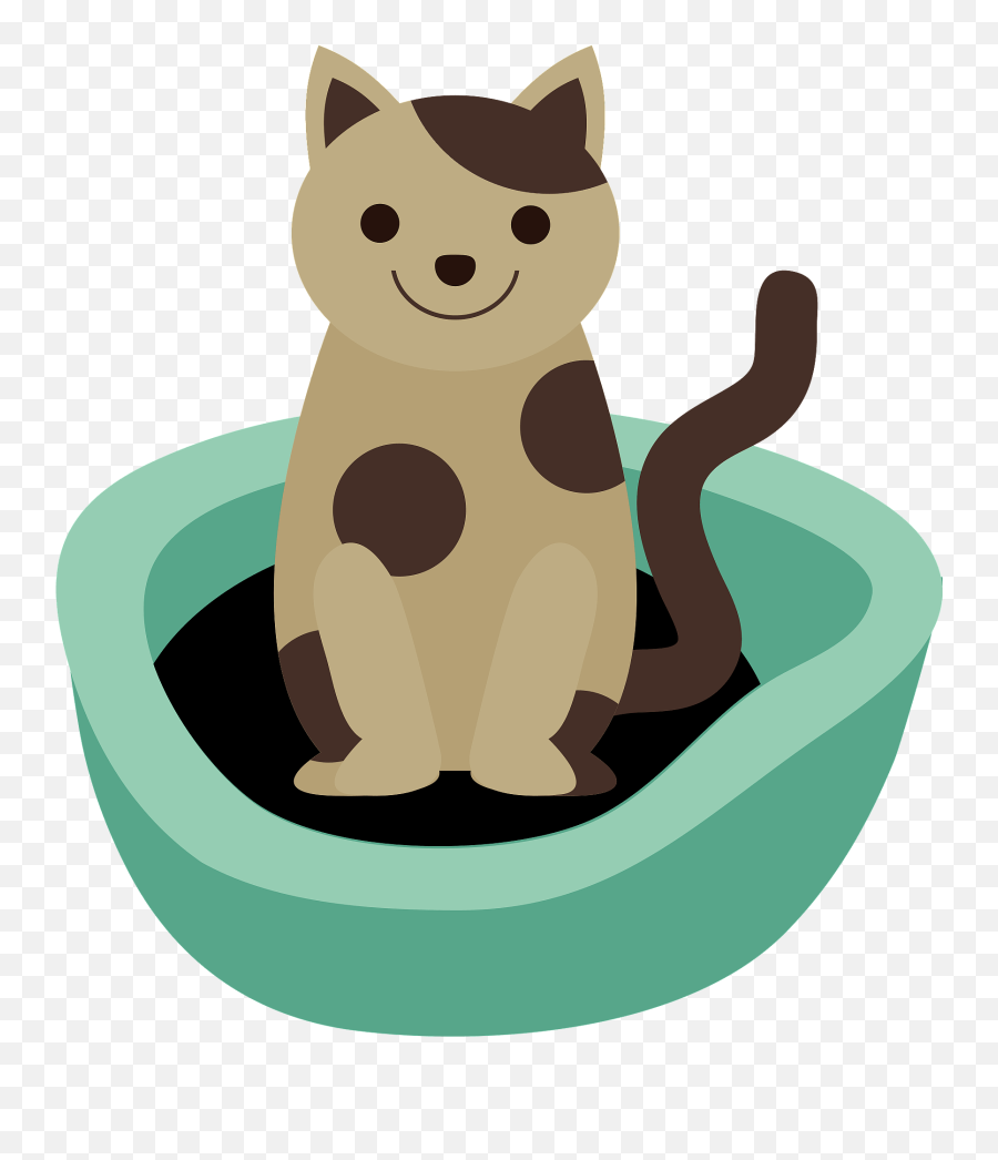 Cat Sitting In Its Bed Clipart Free Download Transparent - Clipart Cat Sitting Emoji,Sleeping Cat Emoji