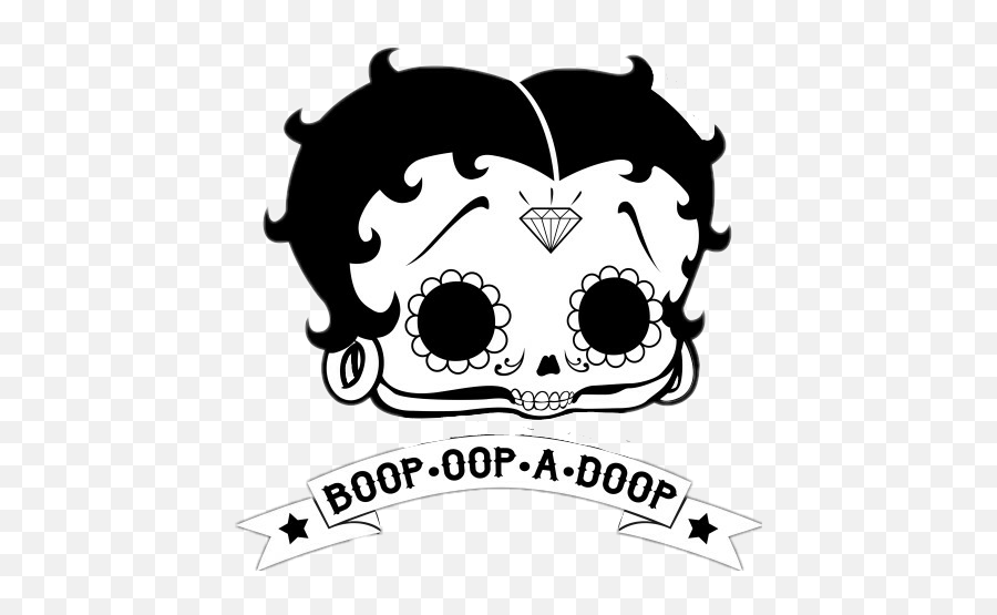 Bettyboop Skull Sugarskull Sticker - Betty Boop Emoji,Sugar Skull Emoji