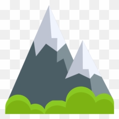Mountain - Emoticon Emoji,Subir Una Montaña Emoticon
