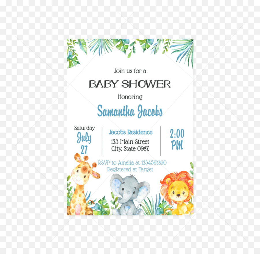 Printable Baby Shower Invitation Templates U2013 Cuddle Palette - Safari Momosa Sign Emoji,Childrens Book Emoji Pictionary Baby