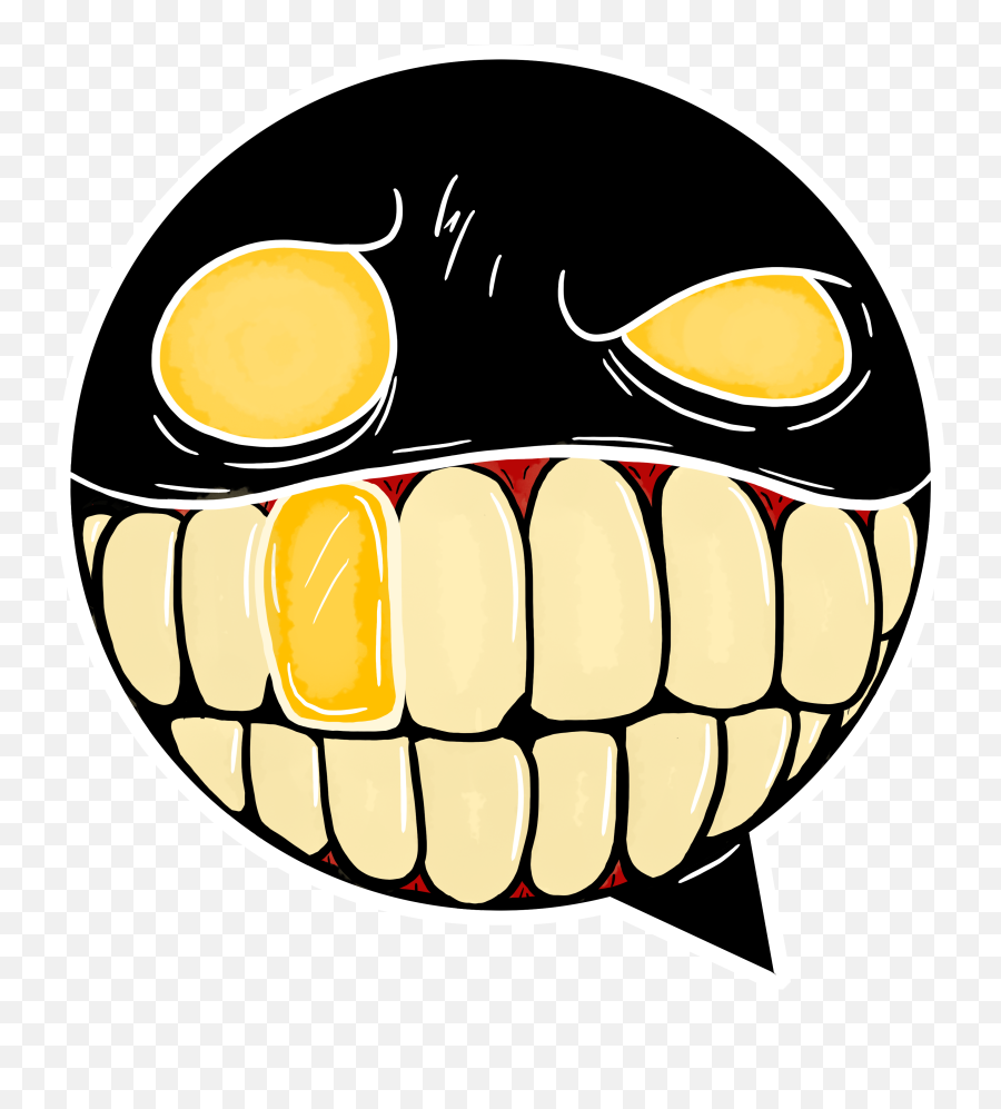 Gold Tooth Png - Clip Art Black And White Teeth 2829569 Wide Grin Emoji,Smile Emoji With Big Teeth