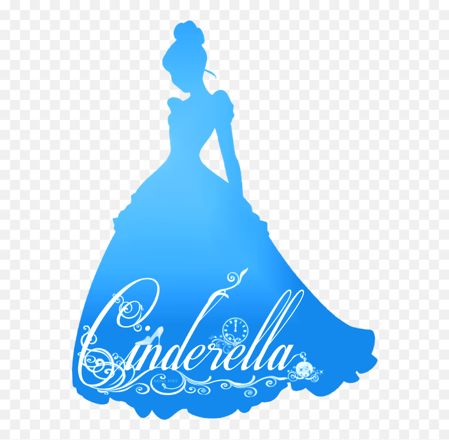 Siluetas De Princesas Disney Clipart - Disney Princess Cinderella Silhouette Emoji,Emojis De Vestidos