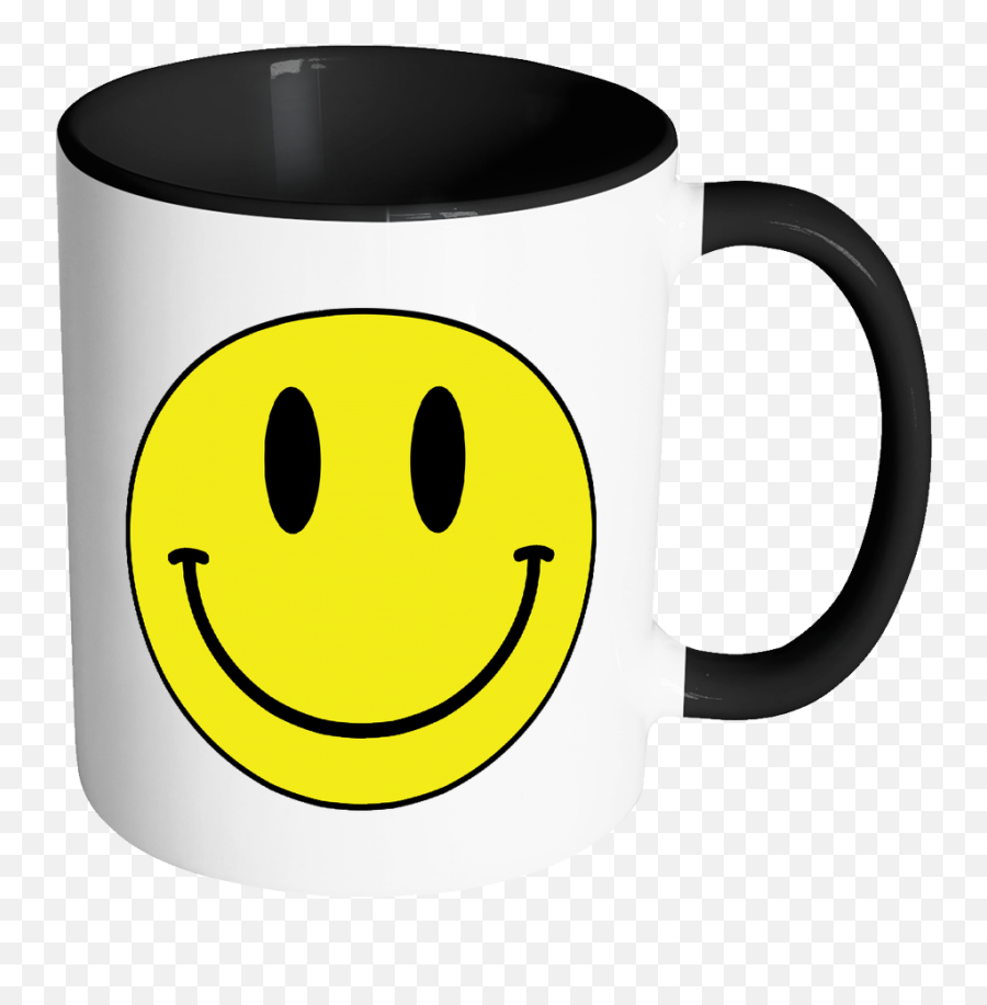 Smiley Face Color Accent Coffee Mug - Ministry Of Defence Saudi Arabia Emoji,Heavy Metal Emoticon