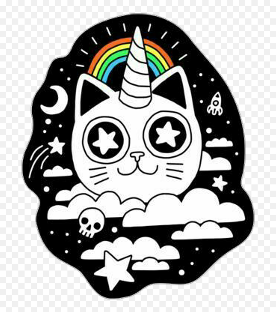 Caticorn Sticker Clipart - Full Size Clipart 3172912 Sticker Emoji,Tuzki Love Emoticons