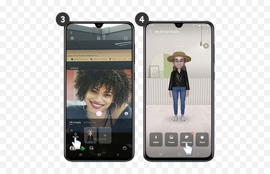 Galaxy A70 - Cómo Añadir Los Sticker Animados De Ar Emoji A Camera Phone,Samsung J3 Emojis