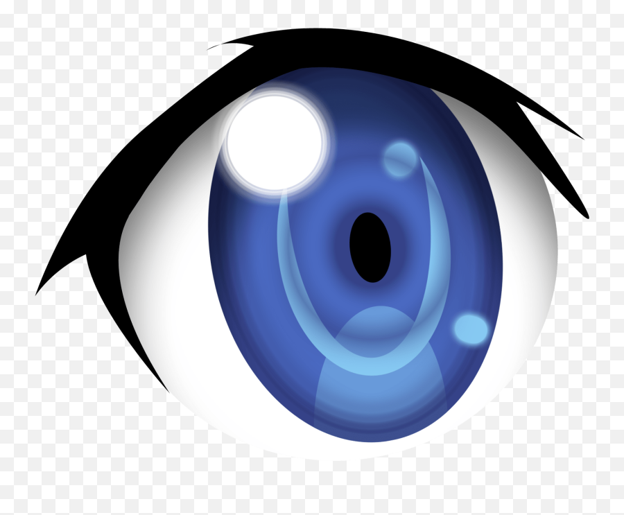 Cartoon Eyes Clip Art - Blue Anime Eyes Png Transparent Png Anime Eye Transparent Emoji,Emoji Icons Bracelets