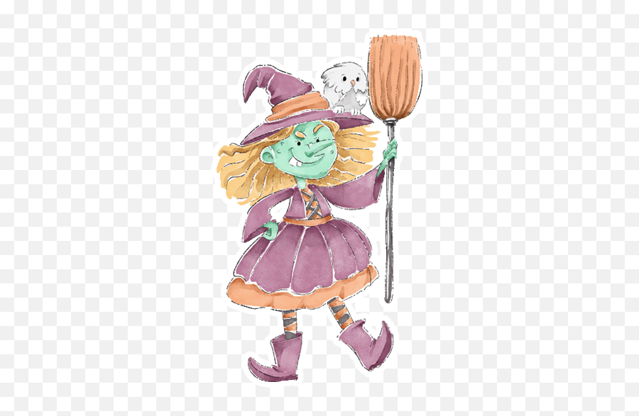 Halloween By Marcossoft - Sticker Maker For Whatsapp Emoji,Broom Cleaning Emoji