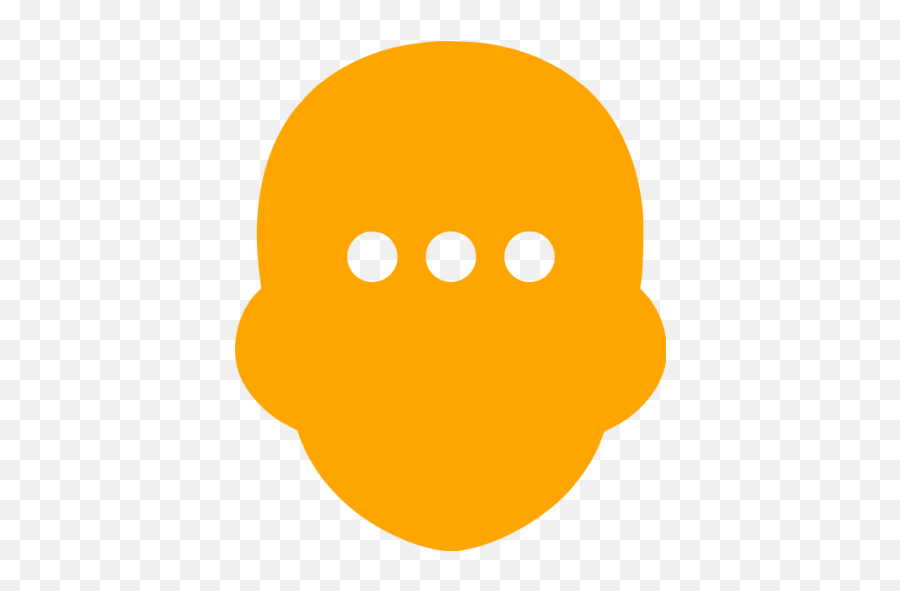 Orange Neutral Dicision Icon - Free Orange Head Icons Dot Emoji,Neutral Emoticon