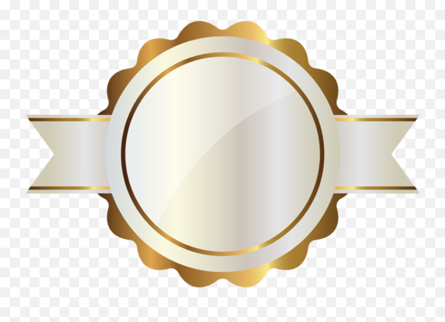 White Ivory Label Gold Ribbon Sticker By Xxxggxxx - Transparent Transparent Background Transparent Badge Clipart Emoji,Gold Ribbon Emoji