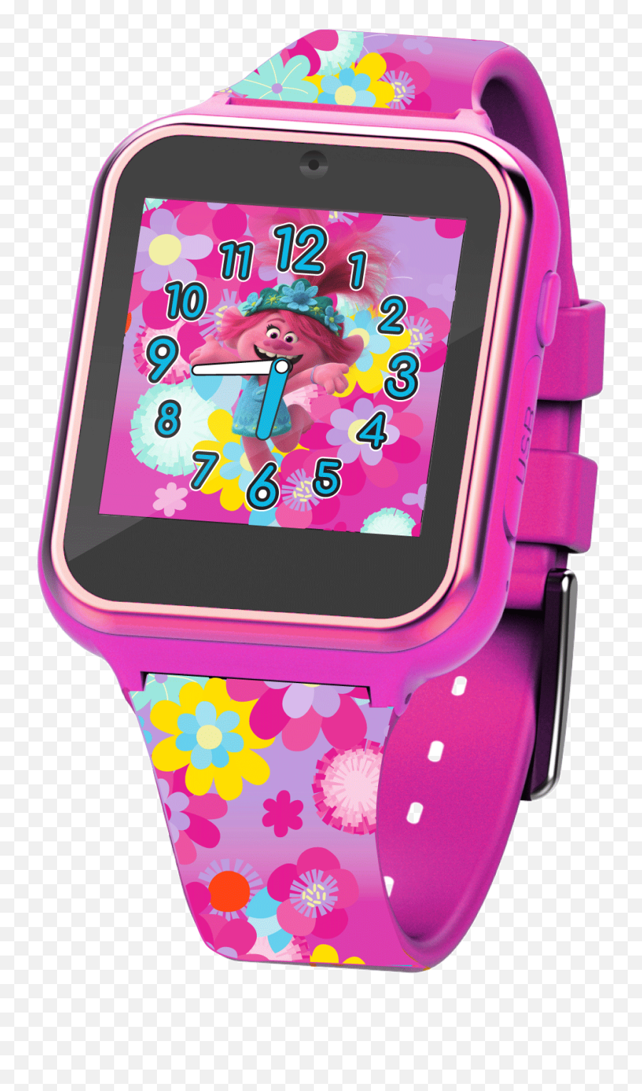 Dreamworks Trolls Itime Interactive Smart Kids Watch 40 Mm - Kmart Kids Smart Watch Emoji,Emoji Sweater Walmart