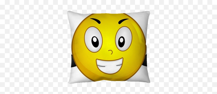 Strong Smiley Throw Pillow Pixers - Happy Emoji,Flower Throwing Emoticon