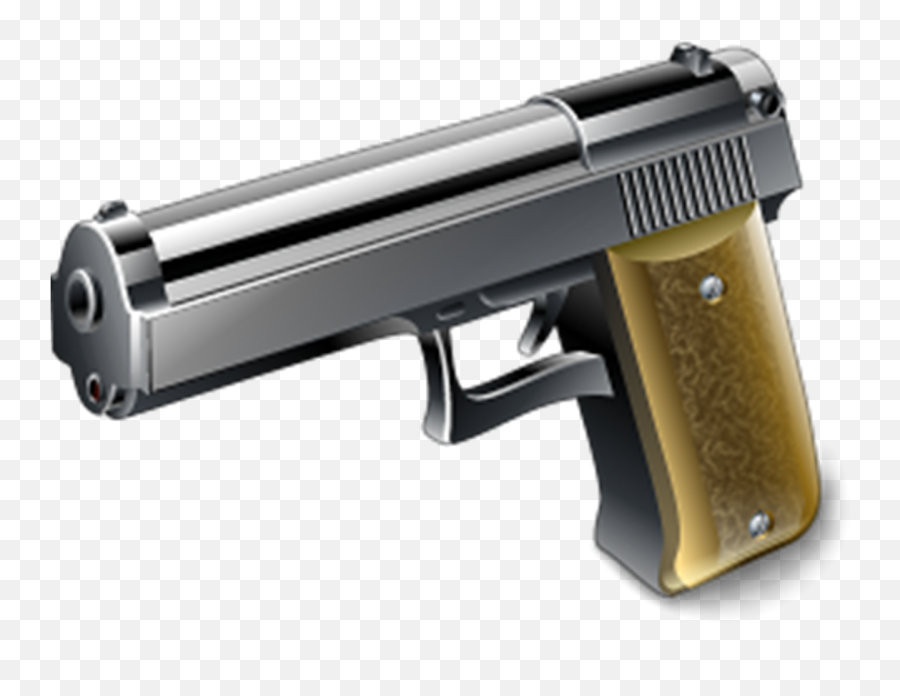 Pistol Handgun Computer Icons Weapon - Gun Clipart Png Real Ak47 Gun Png Emoji,Gun And Star Emoji Answer