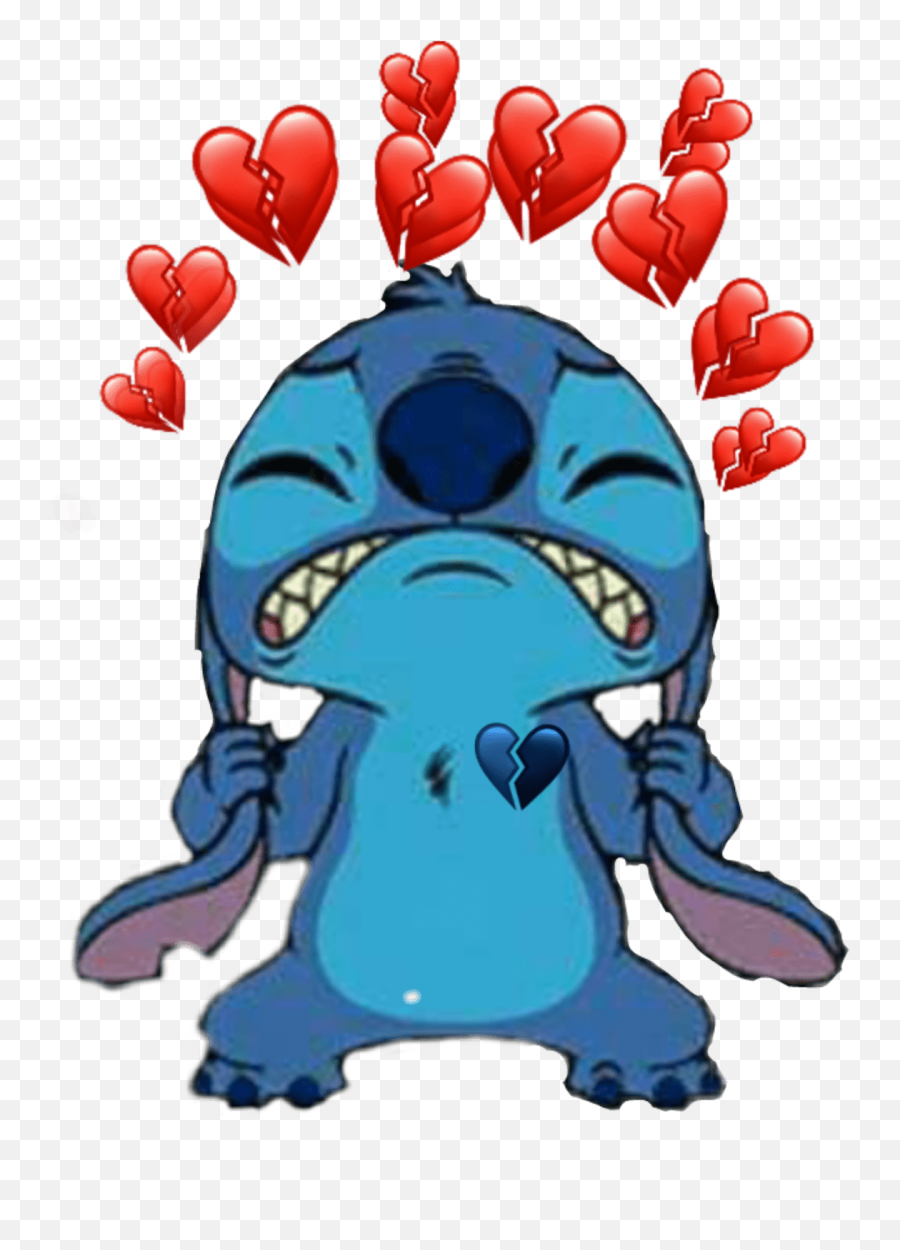 Wallpaper Gambar Stitch Sedih Naoka Akhzan S Ubki - Stitch Wallpaper Sad Happy Emoji,Disney Emoji Blitz Stitch