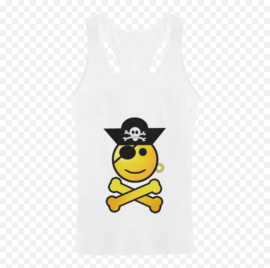 Pirate Emoticon - Smiley Emoji Menu0027s Ishaped Tank Top Model T32 Id D535909 Sleeveless,Roger Emoji Shirt