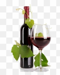 Red Wine Bottle Common Grape Vine - Red Wine Png Download Wine Bottle With Glass Png Emoji,Wine Emoticon Facebook