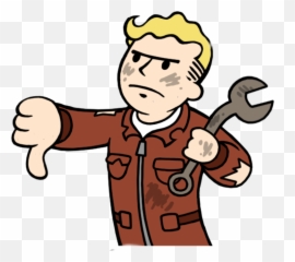 Fall Out Boy Thumbs Down Png Image With - Fallout Vault Boy Thumbs Down Emoji,Fall Out Boy Emoji