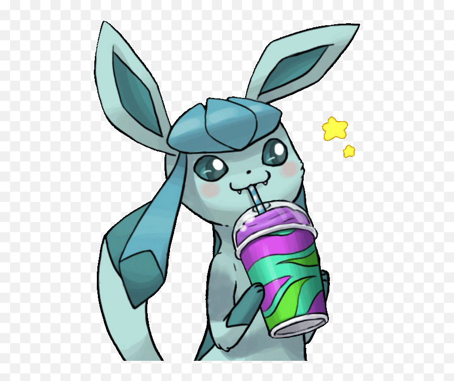 Jigglypuff Pokedex Pokemon Characters - Glaceon Drinking A Slushie Gif Emoji,Jigglypuff Emoji