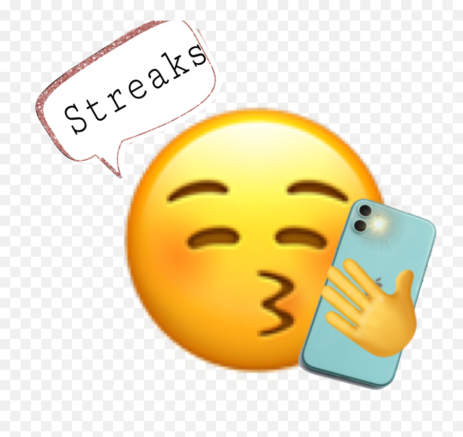 Streaks Sticker - Kissing Face With Closed Eyes Apple Emoji,How To Edit Streak Emojis