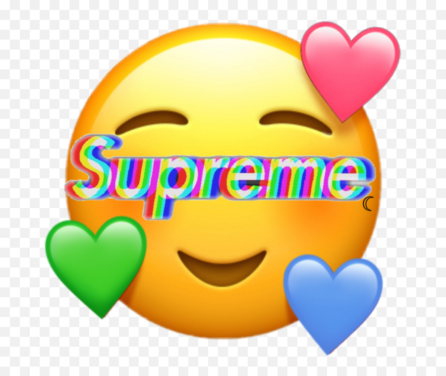 Supreme Emoji Sticker - Transparent Heart Emoji Png,Supreme Emoji