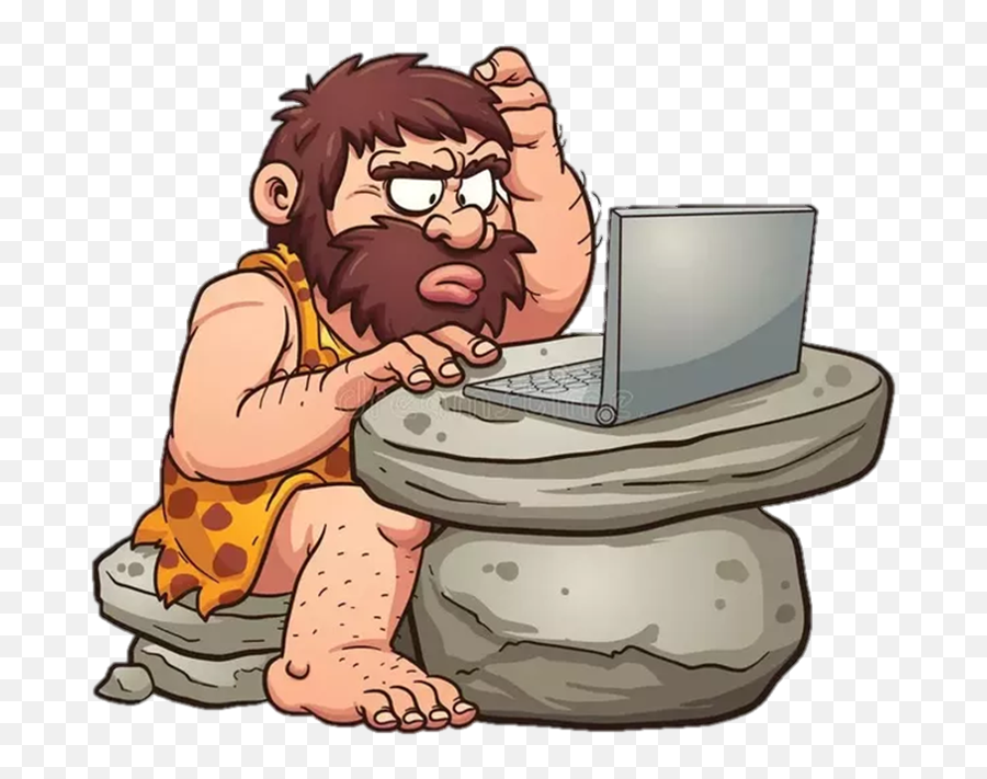 Scott Hargrove - Caveman With Computer Emoji,“belly-up” Emotion