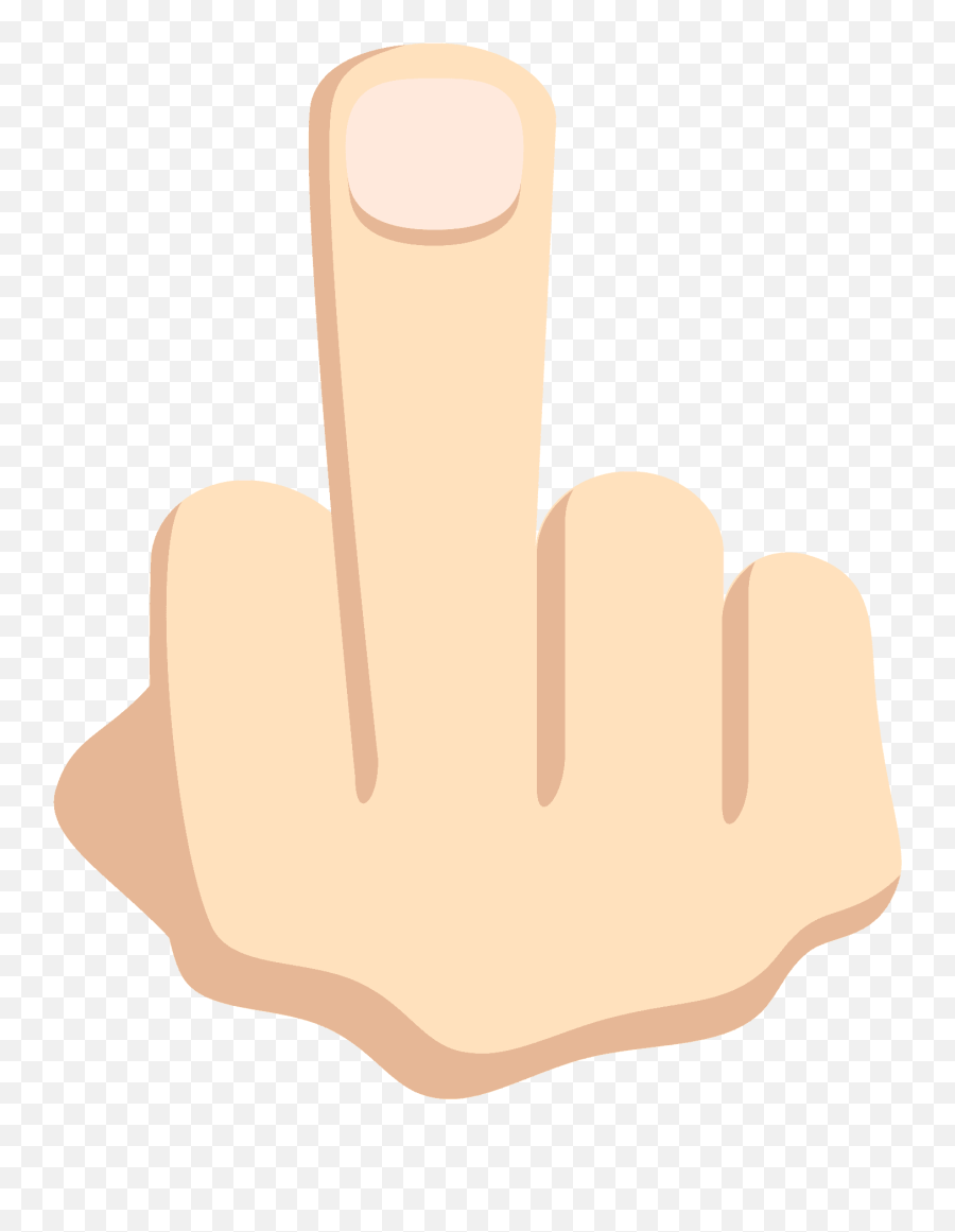 Middle Finger Emoji Clipart - Hand With Middle Finger Extended,Finger Emoji